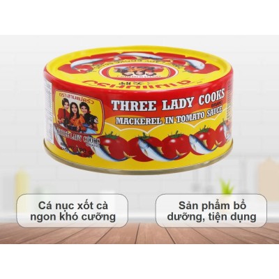 Cá nục xốt cà 3 Cô Gái hộp 190g